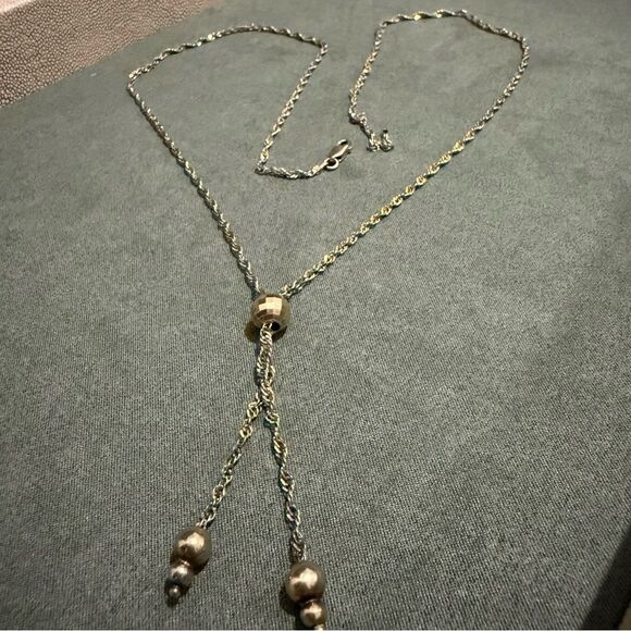 ITALIAN .925 STERLING SILVER Y-NECKLACE – FIXED DROP DESIGN FOR WOMEN - Picture 9 of 17